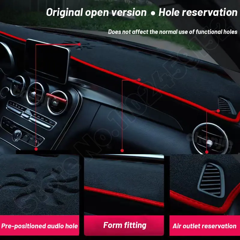High Quality for Citroen C3 C4 Aircross 2017~2022 Car Dashboard Cover Mat Sun Shade Avoid Light Pad Carpets Anti-UV Interior