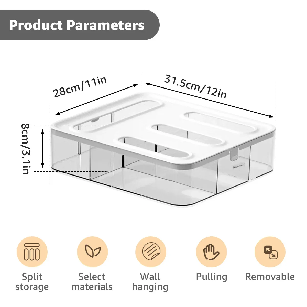 Multi-Slot Snack new Bag Dispenser No Punching 2025 Wall Mounted Sand Bags Storage Box Freezer Bag Storage Organizer for Kitchens