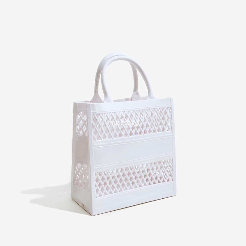 Beach Bag Barbie Jelly Bag Fashionable and Versatile Soft Handle Vegetable Basket Summer mini Handheld Women's Bag