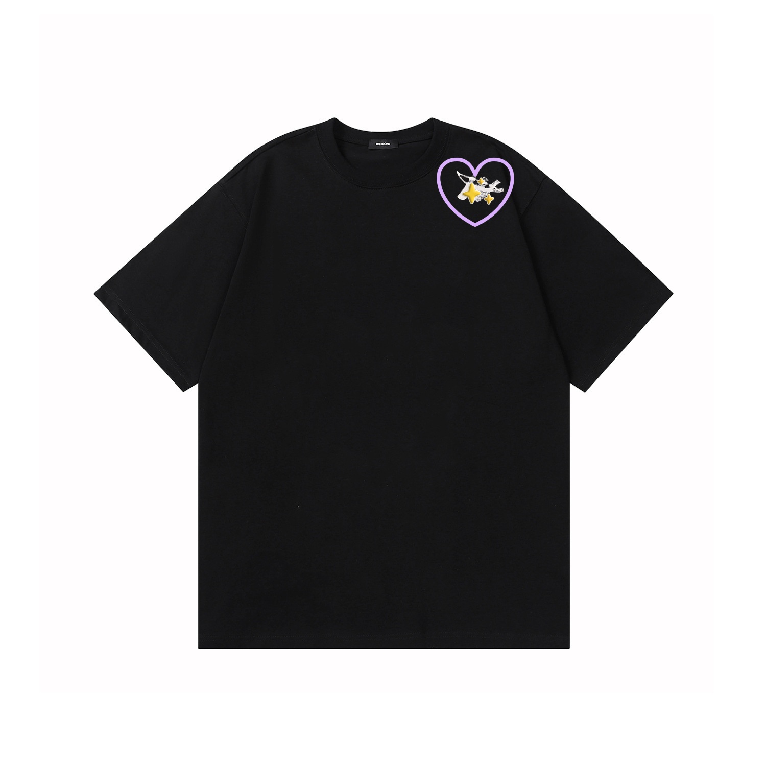 Trendy men's and women's short sleeved lightning letter wholesale t loose couple American high street T-shirt