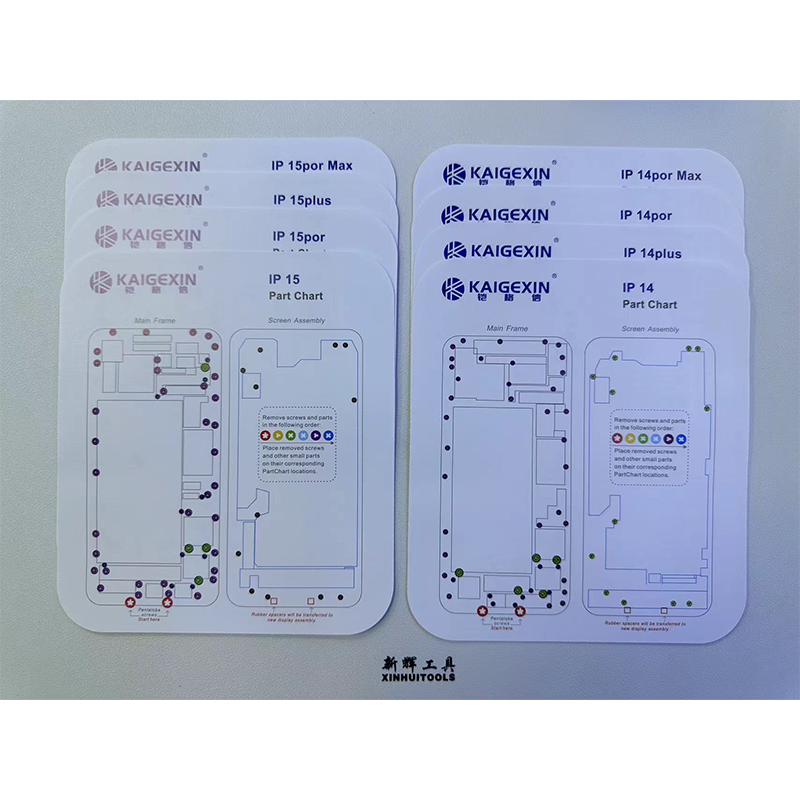 31PC Professional Guide Pad 2025 for Moblie iPhone 6-15pro Max Magnetic Screw Keeper Chart Mat Phone Repair new thicken Disassembly Tools