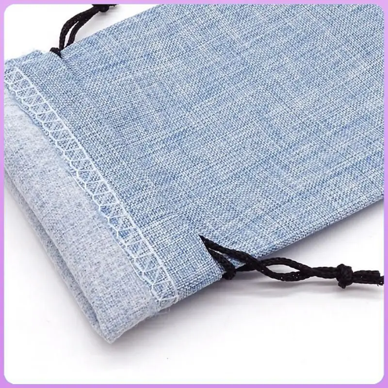 Glasses Bags Linen 1/6pcs Jewelry Mobile Phones Glasses Storage Bundle Pocket Portable Colorful Girls Sunglasses Vintage Bag smile