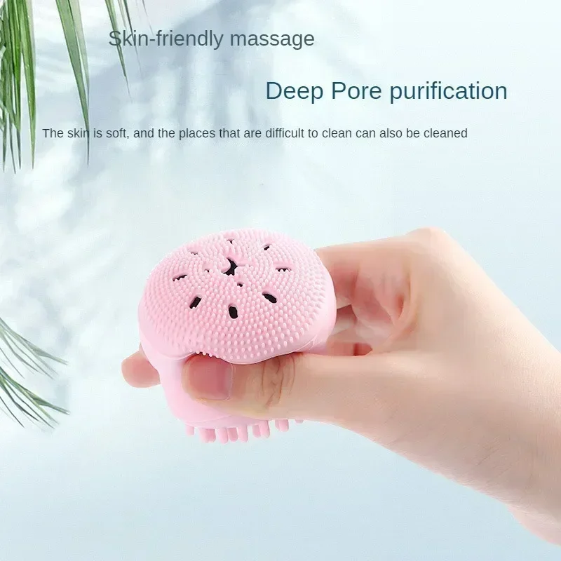 1pc Octopus Silicone Facial Cleansing Brush Makeup Removal Massage Brush Portable Soft Sponge Facial Cleanser Deep Pore Cleaning