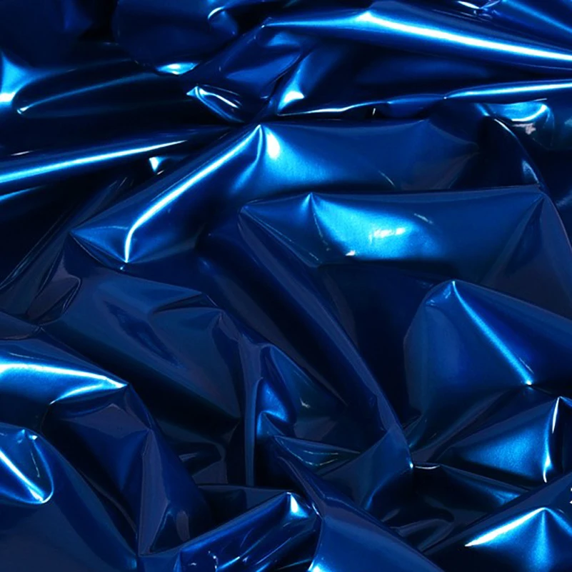 Leather Stretch Mirror Fabric PU Super Shiny Soft and Delicate for Tight Pants Design Clothing Per Half Meter smile