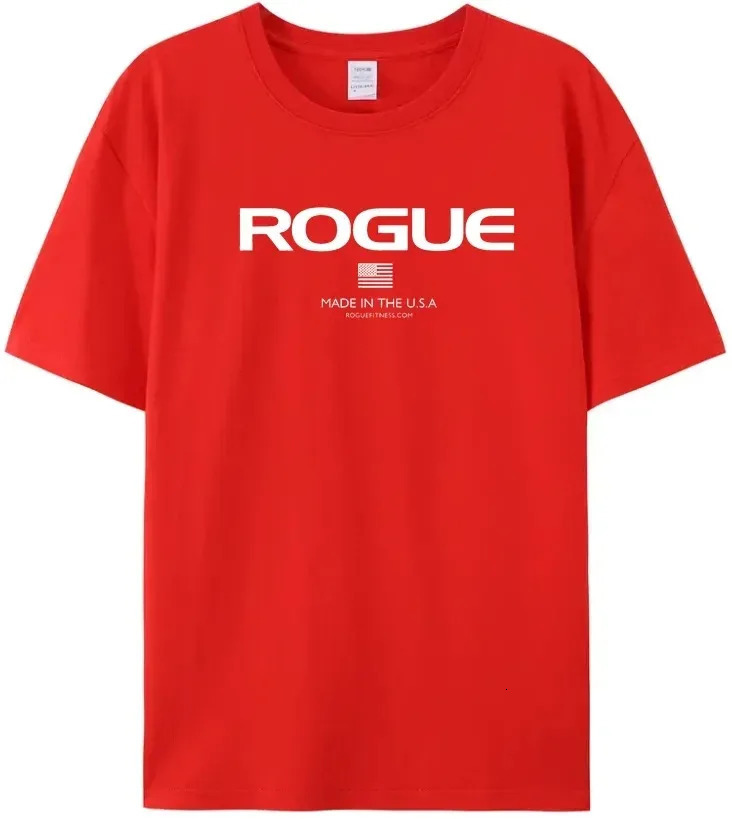 Breathable and Stylish Rogue Fitness TShirt ONeck Casual Tops for Men 240527