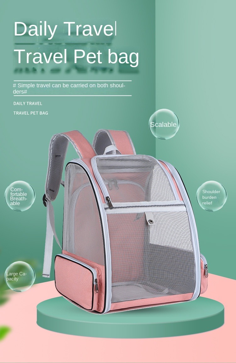 tttttttttttttttttttt Breathable Backpack Large Capacity Cat Dogs Carrying Bag Folding Pet Chest Portable Outdoor Travel Pets Carrier