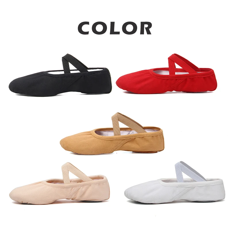 Girls Ballet Shoes For Woman Kids Ballet Slippers Women Ballet Flats Children Practise Dance Shoe Soft Sole Canvas Training Shoe