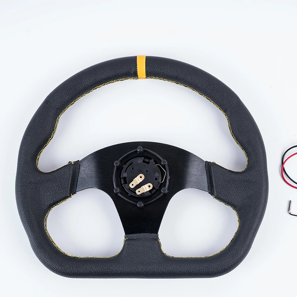 Car Sport Inch 13 Steering Wheel Modified Racing Universal 320Mm Steering Wheel Accessories Drift Suede Leather ddmysmile With Horn Smile