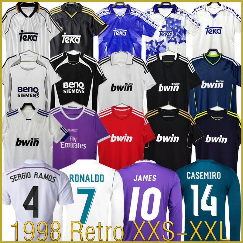 Real Ronaldo Retro soccer jersey BALE SERGIO RAMOS sclassic 2014 17 18 BENZEMA MAdriDs MARCELO ISCO NACHO CARVAJAL ASENSIO KROOS home away 3rd football jersey Fans