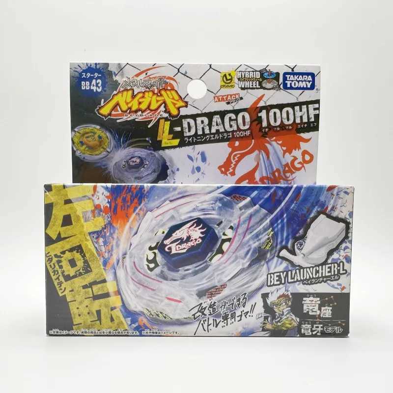 4D Beyblades Takara Tomy Beyblade Metal Battle Fusion Top BB43 L- DRAGO 100HF WITH Light Launcher ZGG5