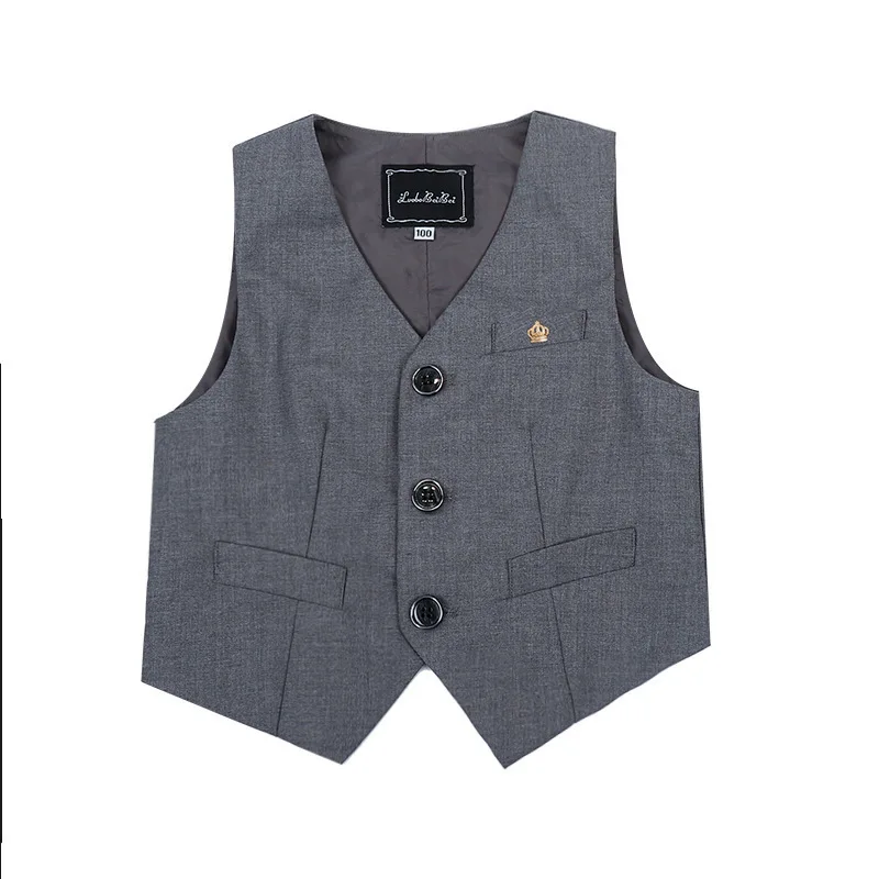 Vest For Boy Gentleman Kids Violin Dance Show Waistcoat Child 2025 Performence Tuxedo Vest Children 1Year Birthday new Party Wedding Wear
