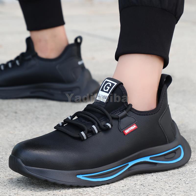 Waterproof Sneakers Steel Toe Men Indestructible Safety Work Boots Anti-puncture Industrial Shoes 86a6