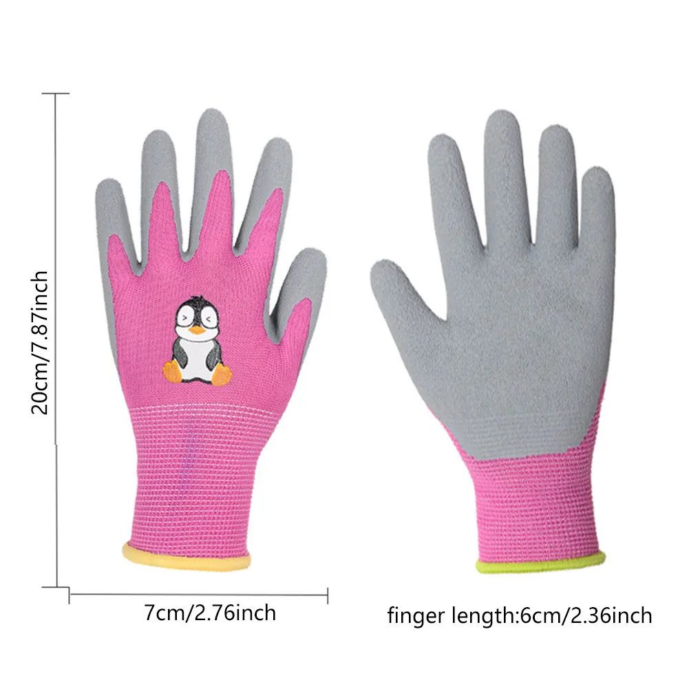 Work Gloves for Kids Kids Gardening Gloves for Children Aged 2-13 Years Foam Rubber Coating Work Gloves Gardening for Girls Boys