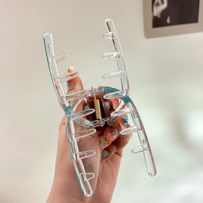 Large Love AISHG Alloy Shark Clip for Women Korean Style Hair Clamp Female Hair Accessories Headwear Ladies Head Grab Clip smile
