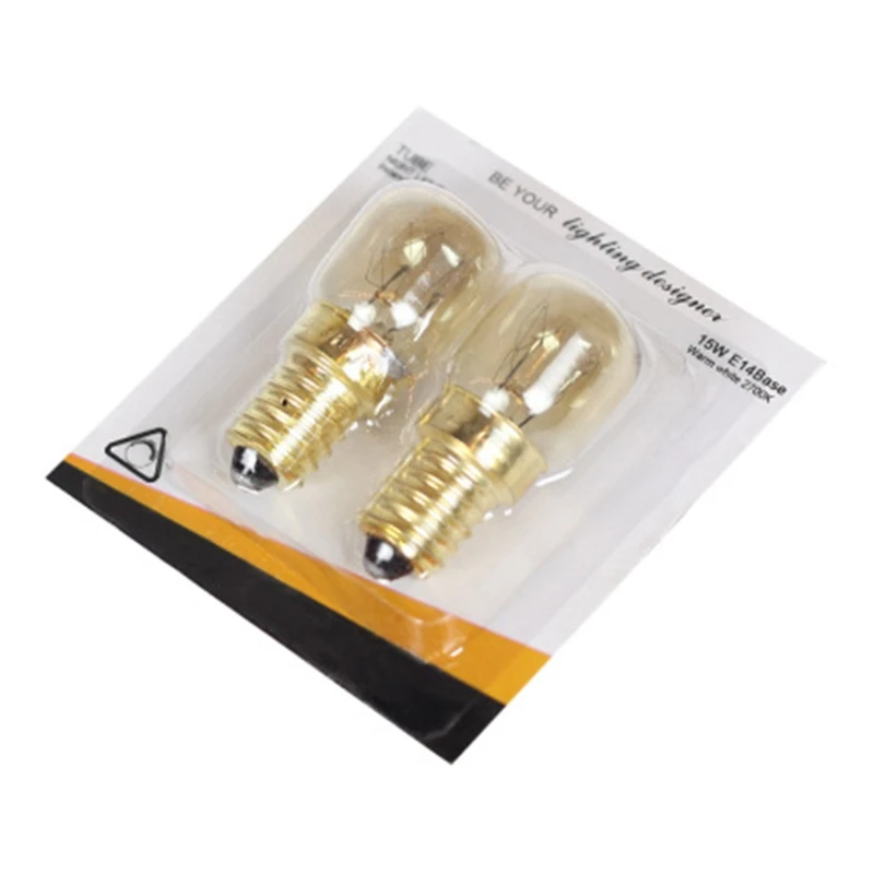 2pcs 220V E14 300 Degree High Temperature Resistant Microwave Oven Bulb Cooker Lamp Lighting Bulb 15/25W 20CC