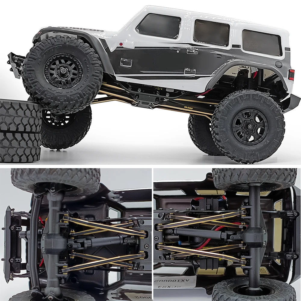 AXSPEED Axial SCX24 8 Links Heavy Brass Clearance Chassis Linkage Set for 1/24 RC Crawler Car JLU Ford Bronco Upgrade Parts