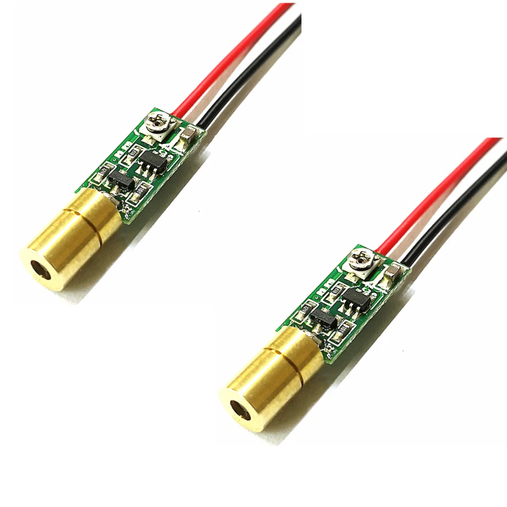 6*10mm Mini Brass 515nm 520nm 5mW Green Laser Dot Module DC3V Driver Out