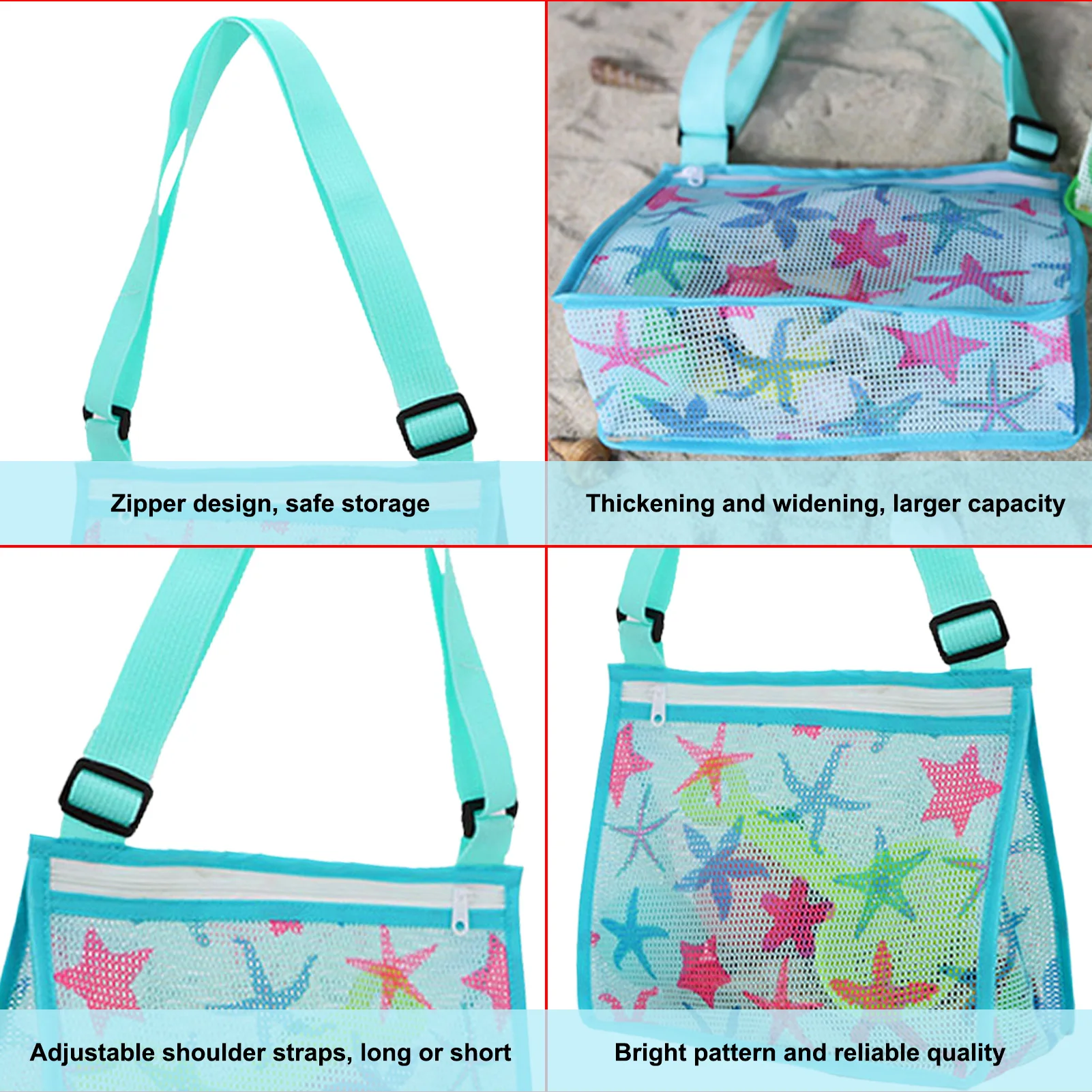 Bag Mesh Outdoor Beach Children Sand Away Foldable Protable Kids Beach Toys Clothes Bags Toy Storage Sundries Organizers Bag smile