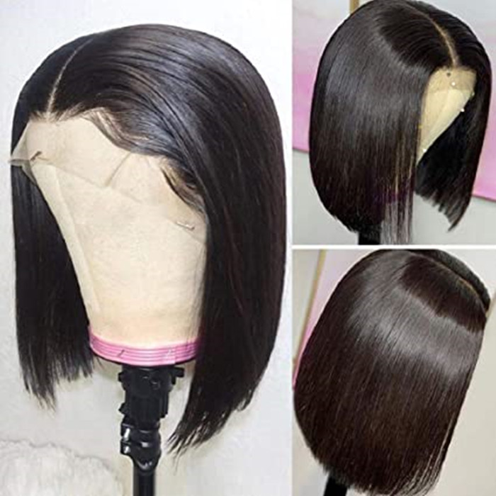 12A Peruvian Hair Bob Cut Glueless invisible hd Full Lace Wigs Short 100% Human Laces Front Wig For Black Women 180 Density diva1