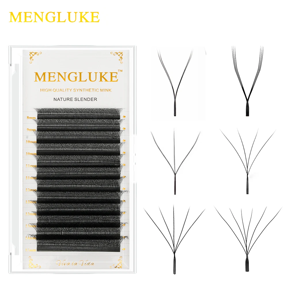 W Shaped new Bloom 2D 3D 4D 5D 6D Automatic Flowering Premade Fans Eyelashes Extensions Natural Soft Light yy 2025 Individual Lash