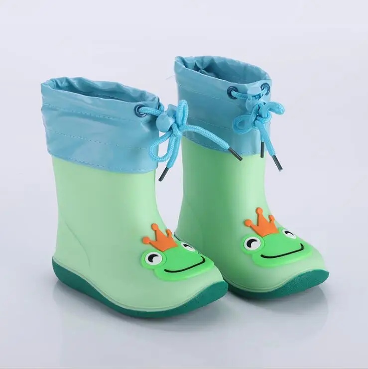Rain Boots New 2020 Kids Girl Cute 3D Dinosaur Children's Boys Boots Plush Warm Ankle PVC Waterproof Baby Water Shoes Rainboots smile