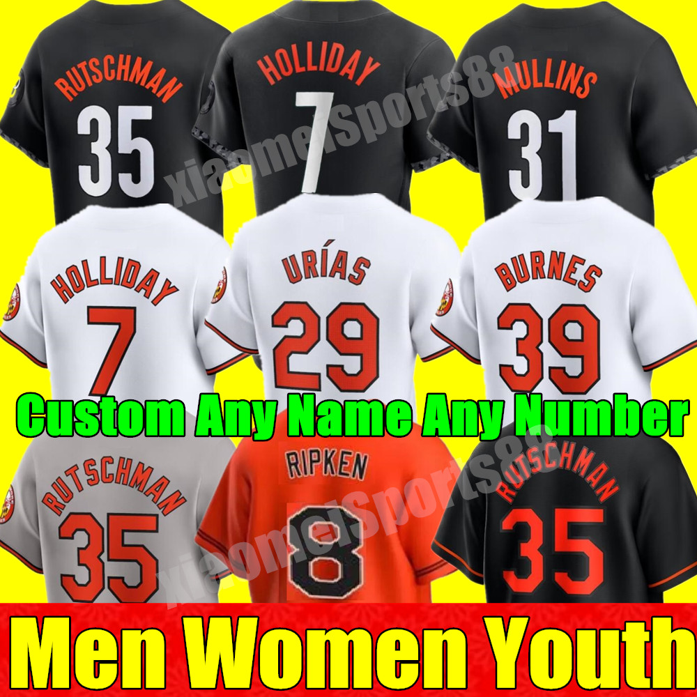 2024 Custom S-4XL 7 Jackson Holliday Adley Rutschman Gunnar Henderson City Connect Jersey Ryan Mountcastle Orioles Mullins Anthony Santander Ripken Men Women Youth