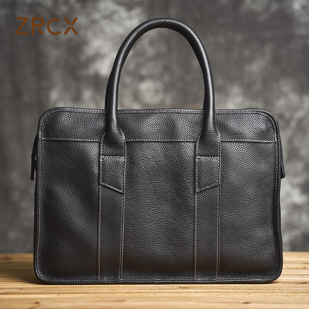 Business Men's Genuine Leather Briefcase Original Casual Handbag Men'S Shoulder Bag High Quality For 15 Inch Laptop Bag smile