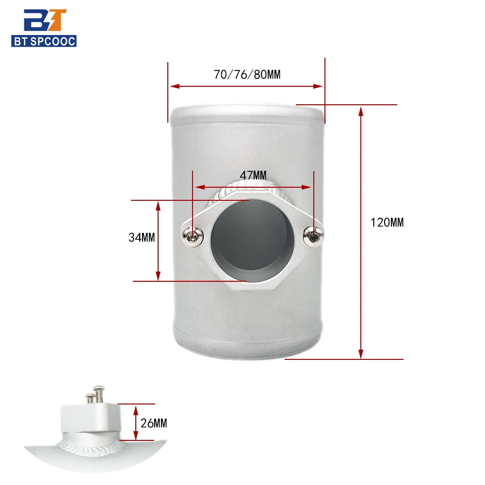 Aluminum Air Flow Sensor Bracket 70/76/80MM MAF Instrument Adapter for E46 E60 E90 3 5 Series