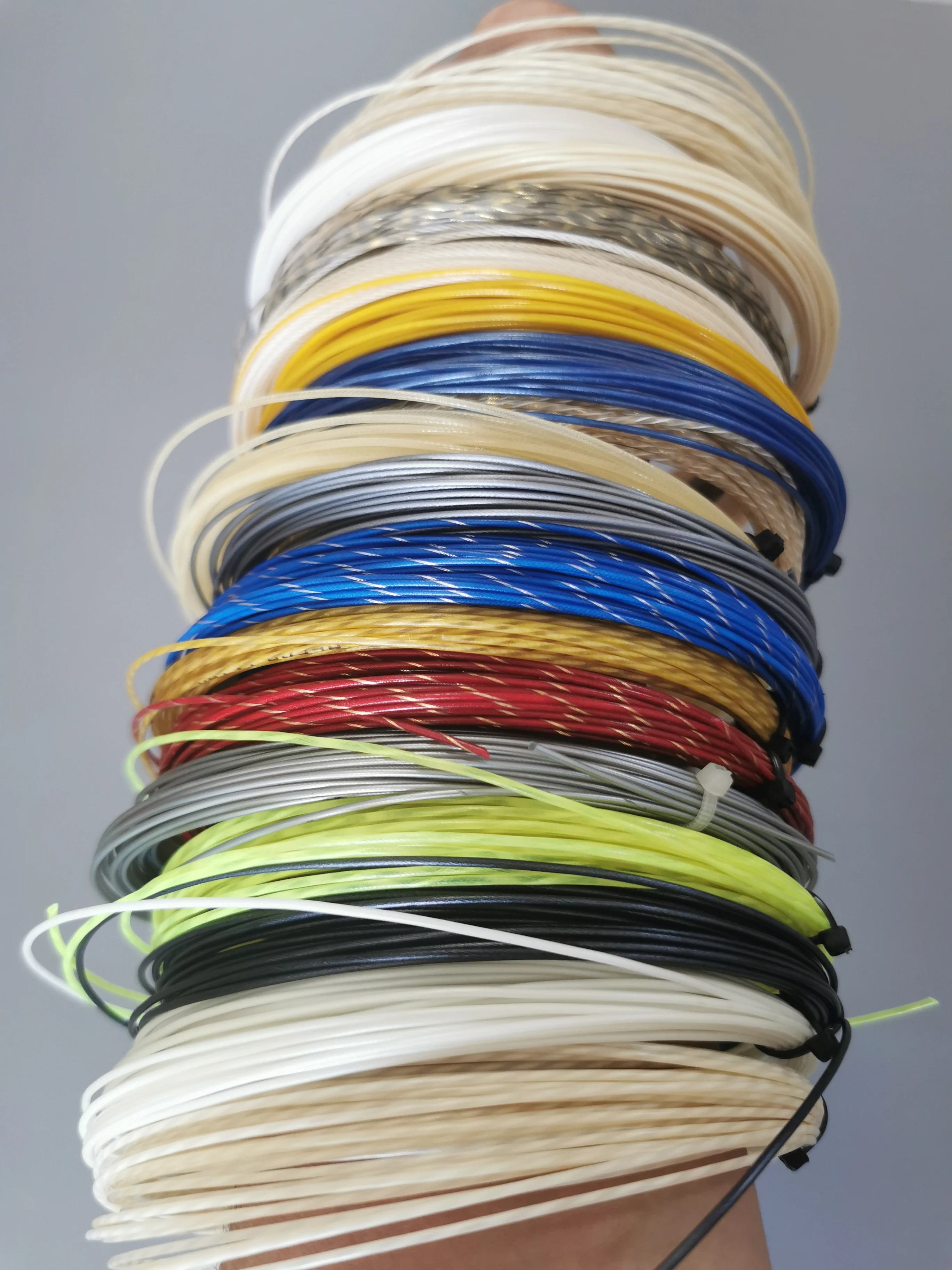 Concave 10 Pc 12M Shape Poly Tennis Racquet ddmysmile String 1.25Mm Polyester Tennis Strings Smile