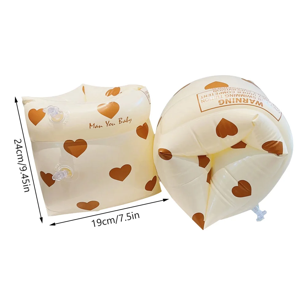 Arm Swimming Circle 1Pair Double Air Bag Iatable Swimming Pool Arm Floaters PVC Printed Adult Kids Swimming Accessories smile