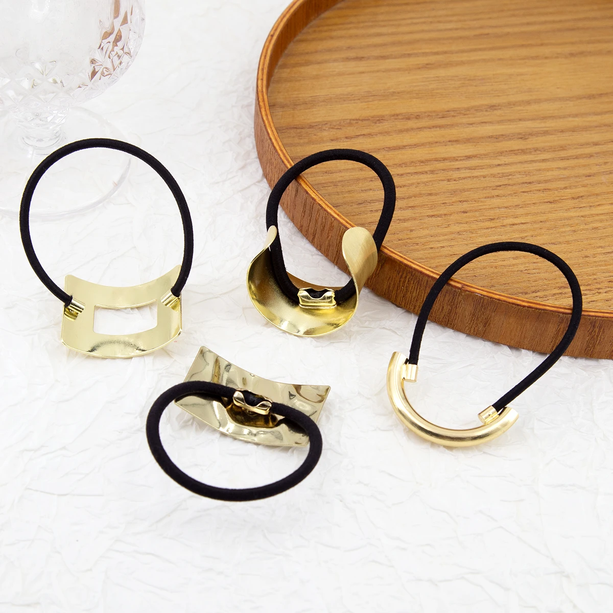 New Korea Women Hair Ropes Metal Hair Bands Ponytail Holder new Rubber Band Gum for 2025 Hair Ties Scrunchies Hairband Hair Accessories