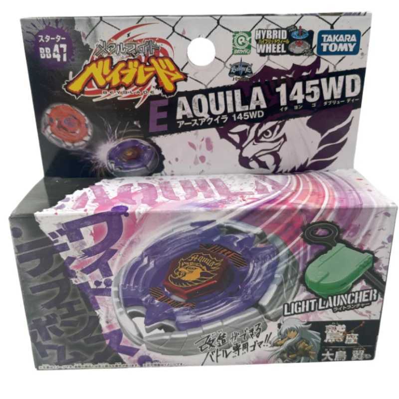 4D Beyblades Takara Tomy Beyblade Metal Battle Fusion Top BB47 AQUILA 145WD Wheel with Light Launcher