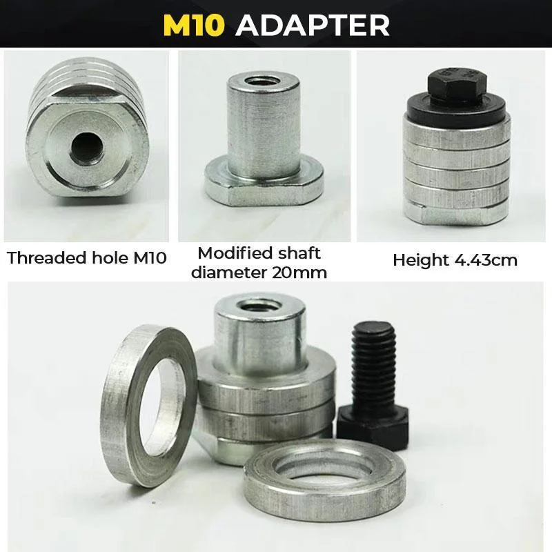 Grinder To Grooving Angle Hine Adapter 100/125 Type Lock Nuts Flange Inner ddmysmile Outer Kit For Variable Slotting Hine Conversion Smile