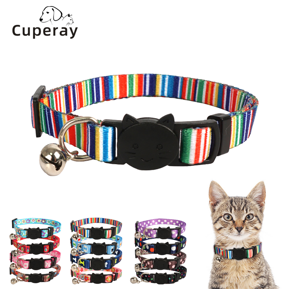 Cat Collars Breakaway with Bell-Cat Safety Collars for Boys & Girls-Safety Buckle Kitten Collar for Pet Supplies,cat Accessories