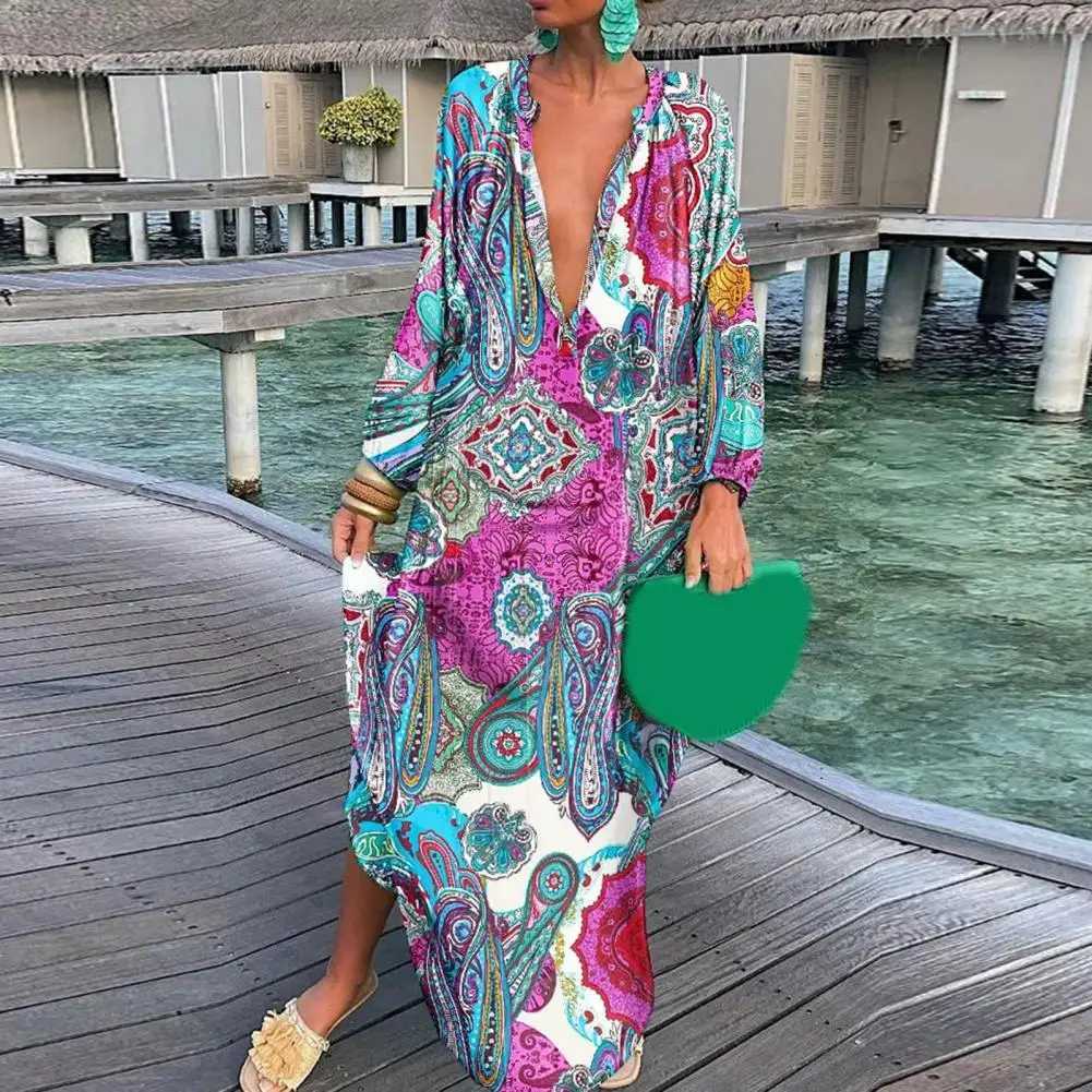 Basic Casual Dresses Long Dress Women Loose Dresses Mom Graphics Print Casual Punk Elegant Holiday Loose Autumn Gothic Maxi Work Goth Vestidos T240523