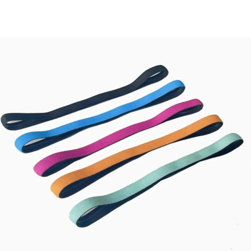 Headband New Sweatband Sports Unisex Men Women Gym Running Yoga Hair Bands Stretch Elastic Silicone Anti-slip Sports Sweatband smile