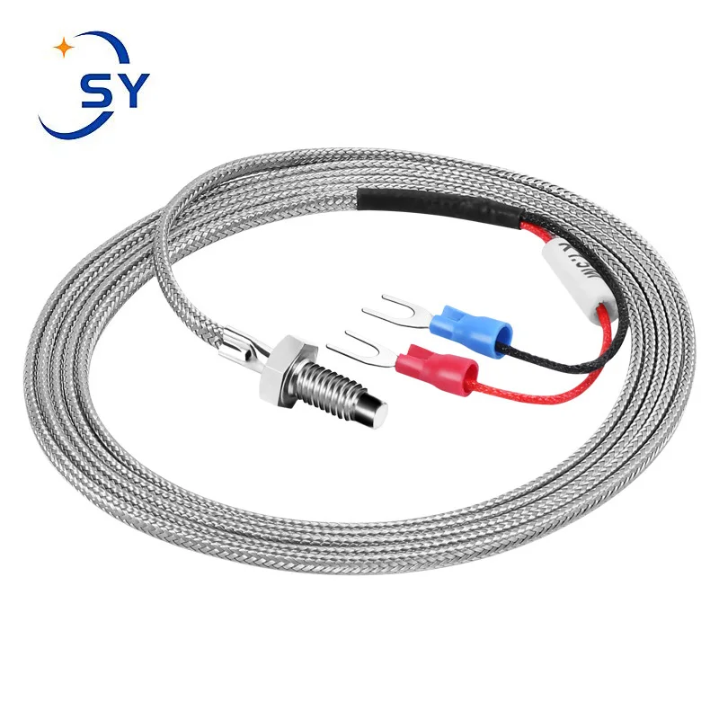 2025 Thermocouple Thread M6 Screw 0.5/1/2/3/4/5M new Type K/E 0-600°C Temperature Sensor Probe for Industrial Temperature Controller