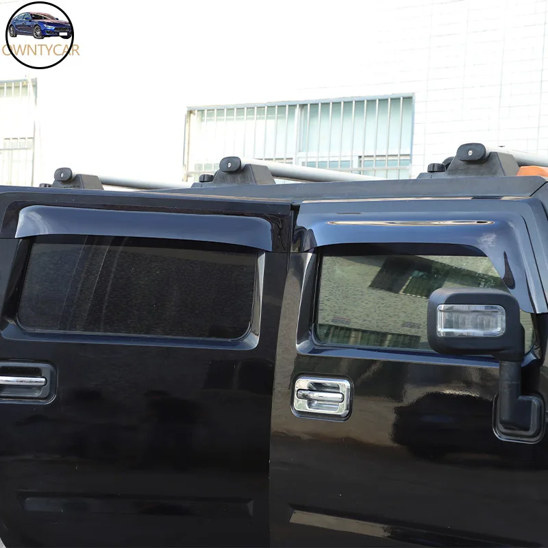 H2 H3 Hummer For 2003-2009 ABS Car Exterior Visor Vent Shades Window Sun Rain Guard Deflector Car Accessories smile
