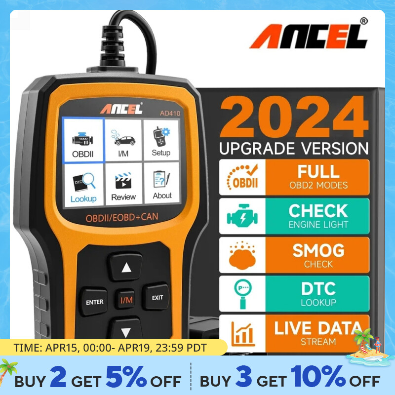Ancel OBD2 Automotive AD410 Scanner Professional Check Engine Light Code Reader EOBD JOBD Universal OBD2 Car Diagnostic Tools smile