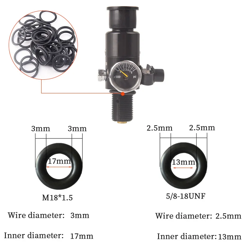 15Pcs/30Pcs Gas Cylinder HPA ddmysmile Vaula Reguladora Oring Air Tank Vae Joint Torique Pressure Silicone Ring Pakkingen Sodastream Smile