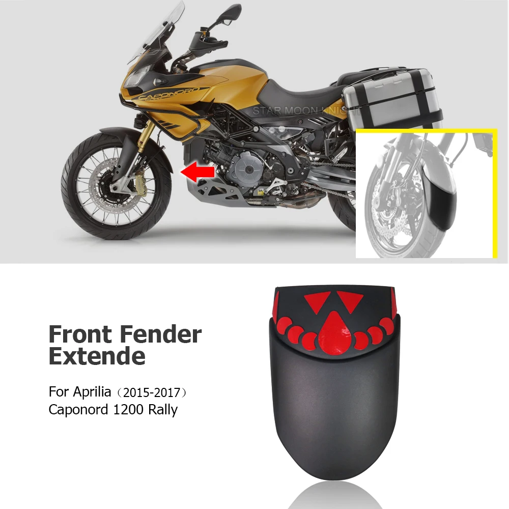 Front Mudguard Motorcycle Fender Extender For Aprilia Caponord 1200 Rally 2015 2016 2017 Accessories Splash Guard ddmysmile Extension Smile