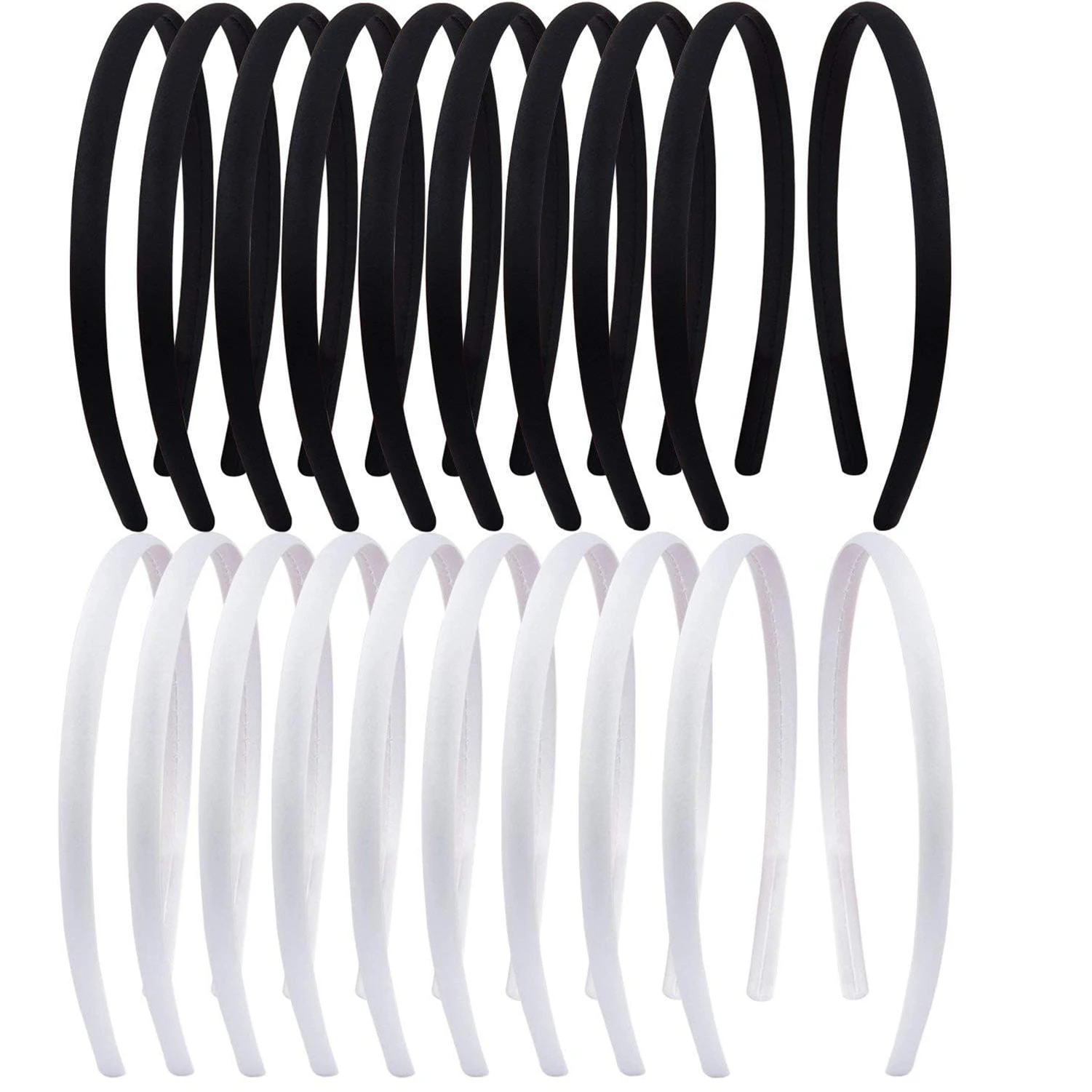 Wide Black Headband Simple Girl Women Black White ddmysmile Wholesale DIY Craft Material Cloth Headband Semi-Finished Hair Accessories Smile