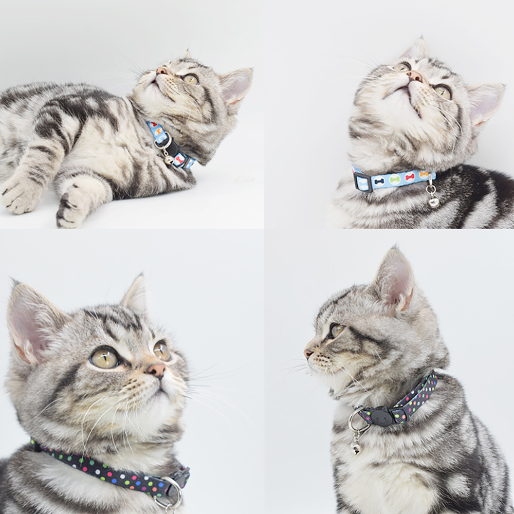 Cat Collars Breakaway with Bell-Cat Safety Collars for Boys & Girls-Safety Buckle Kitten Collar for Pet Supplies,cat Accessories