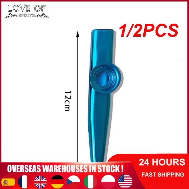 1/2PCS Metal Kazoo Flute Musical Instrument with Flute Diaphragm Kazu Flute Woodwind Instruments Hot Kids Music Gift Toys