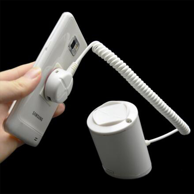Mobile Phone Burglar Alarm Display Stand Cellphone Security Anti Theft Device Holder With Charging Function