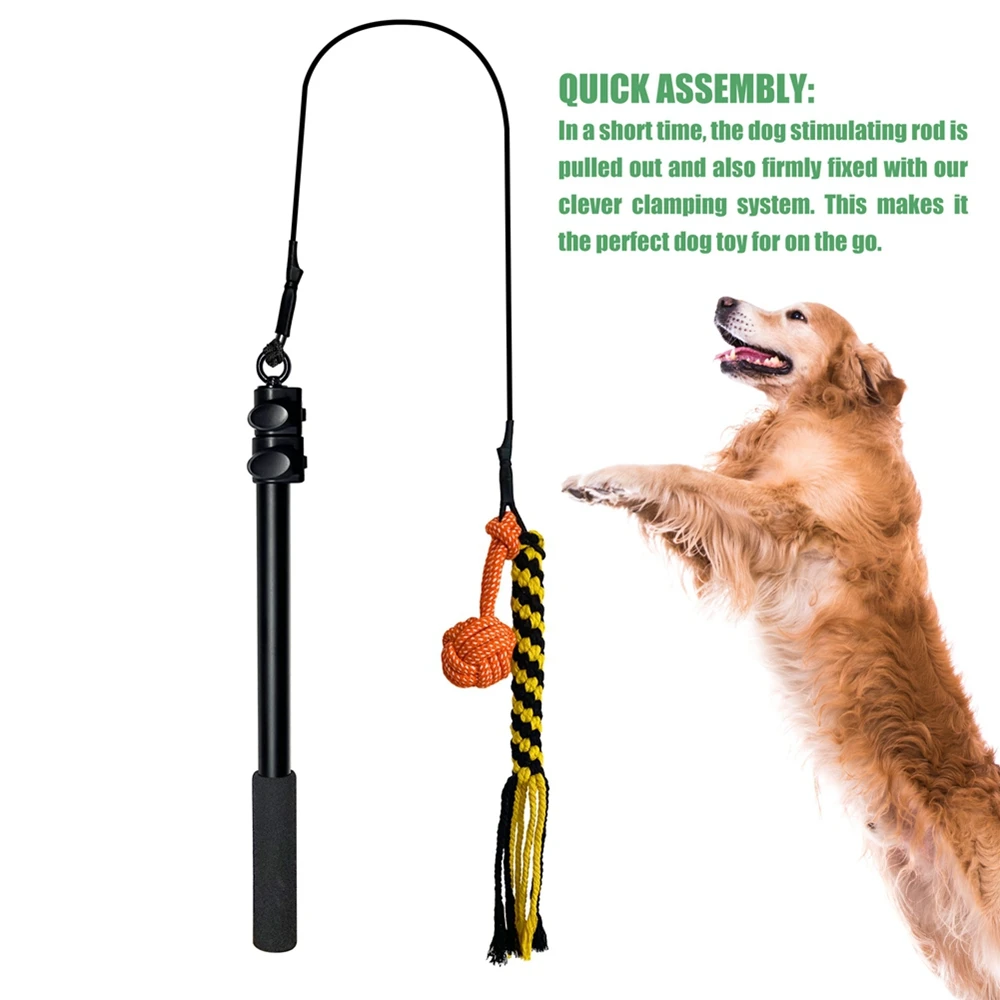 Dog Teeth Grinding Toy Bite-resistant Durable with Plush Refill Dog Toy Retractable Pole Dog Chew 2025 new Toy Interactive Pet Toys