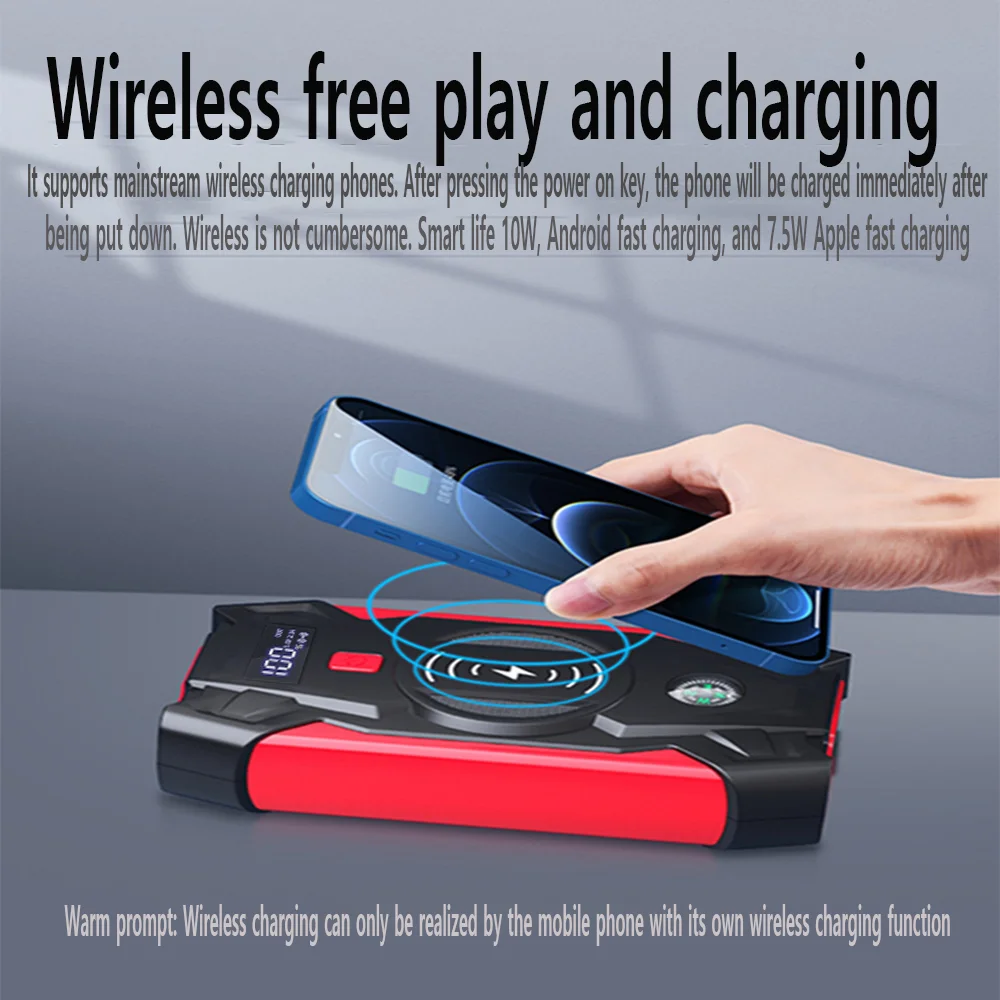 1200A High Capacity 39800mAh 12V Jump Starter Portable Starting Device Power Bank Car Charger For Car Battery Booster