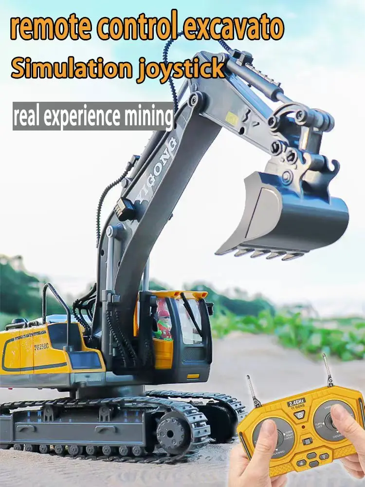 Remote Control Excavator Gesture Radio Crawler High Speed Off Road Climbing Car Men's Children's Toy Bulldozer Boy Rc Truck Gift