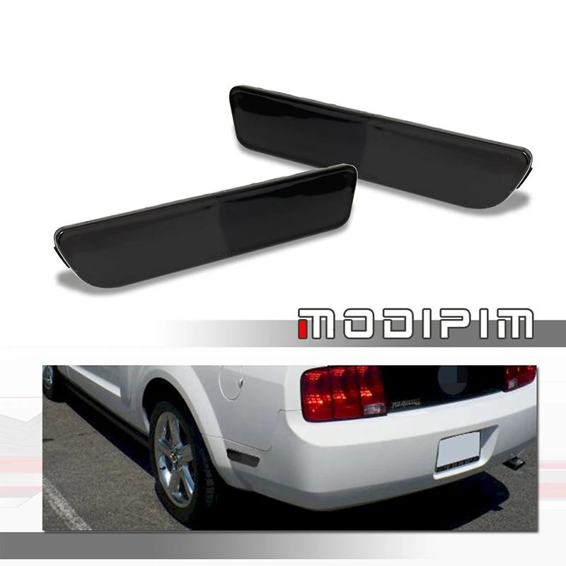 Smoked /Clear Lens Rear Bumper Side Marker Indicator Light Fender Flare Light Housings For 2005 2006 2007 2008 2009 Ford Mustang