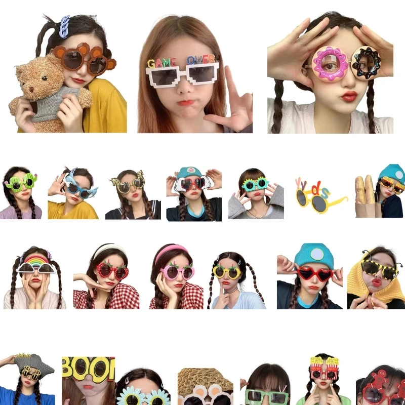 Funny Sunglasses Novelty Party new 2025 Eyeglasses, Creative Funny Sunglasses, Funny Hawaiian Sunglasses Photo Props